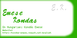 emese kondas business card