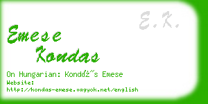 emese kondas business card